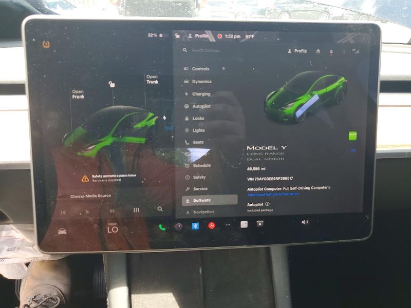 Aukcja sprzedaży 2022 Tesla Model Y, vin: 7SAYGDEE5NF386517, numer aukcji: 50697986