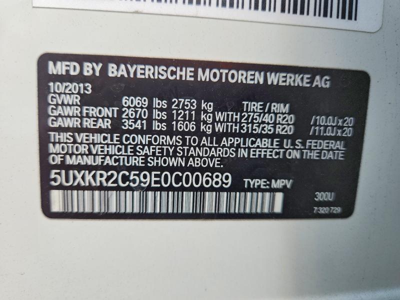 Aukcja sprzedaży 2014 Bmw X5, vin: 5UXKR2C59E0C00689, numer aukcji: 50658116