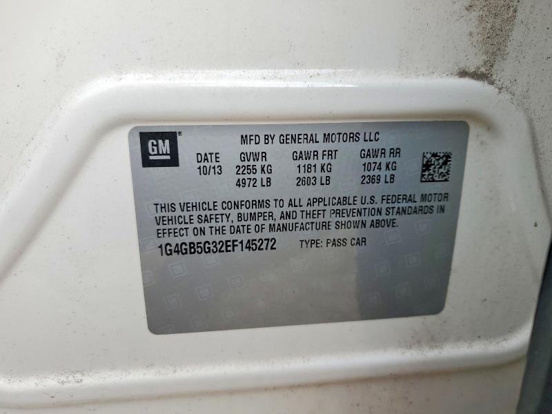 48609866 :رقم المزاد ، 1G4GB5G32EF145272 vin ، 2014 Buick Lacrosse مزاد بيع