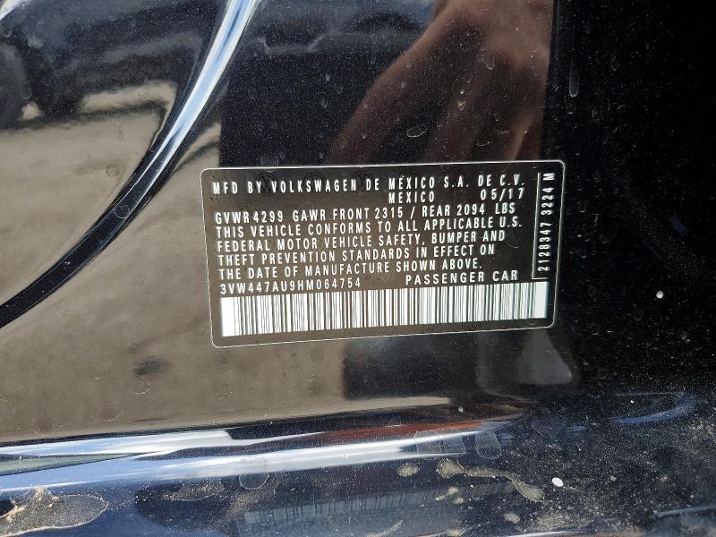 51142266 :رقم المزاد ، 3VW447AU9HM064754 vin ، 2017 Volkswagen Gti مزاد بيع