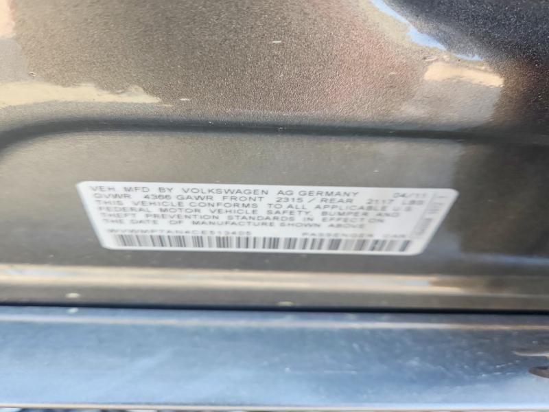 49854276 :رقم المزاد ، WVWMP7AN4CE513405 vin ، 2012 Volkswagen Cc مزاد بيع