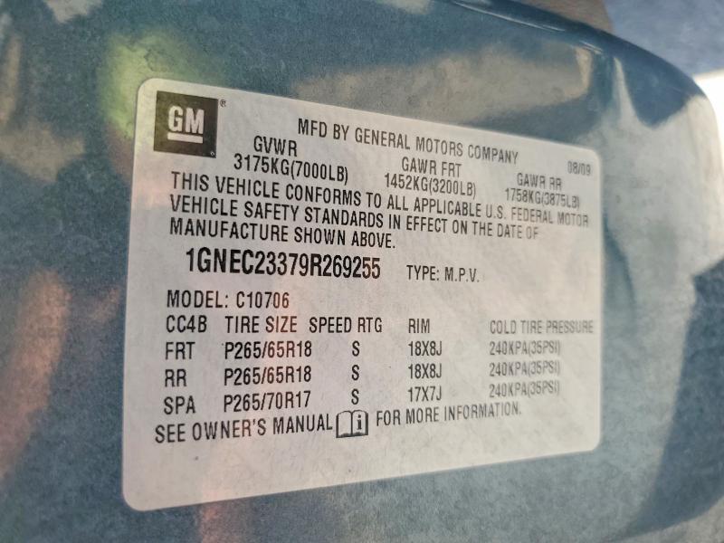 Aukcja sprzedaży 2009 Chevrolet Tahoe, vin: 1GNEC23379R269255, numer aukcji: 49753526