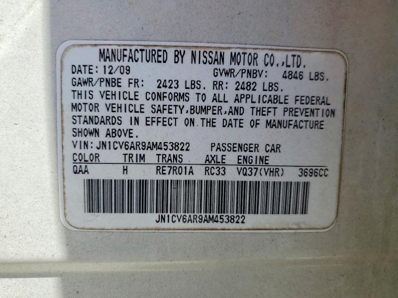 Продаж на аукціоні авто 2010 Infiniti G37 Sedan, vin: JN1CV6AR9AM453822, номер лоту: 50294486