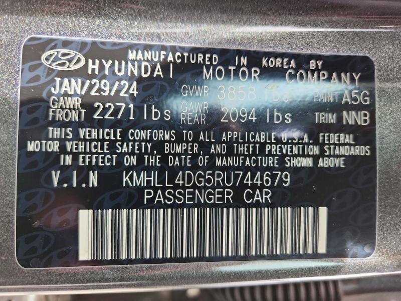 Продаж на аукціоні авто 2024 Hyundai Elantra, vin: KMHLL4DG5RU744679, номер лоту: 49504476