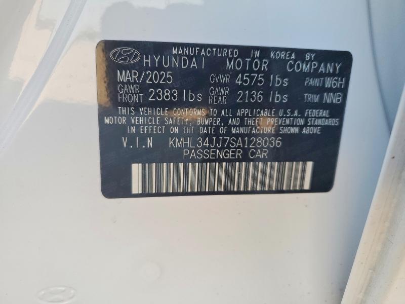 2025 Hyundai Sonata Hybrid მანქანა იყიდება აუქციონზე, vin: KMHL34JJ7SA128036, აუქციონის ნომერი: 48838466