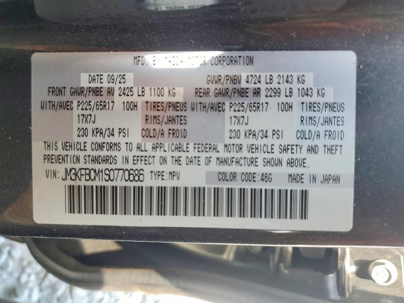 Продажа на аукционе авто 2025 Mazda Cx-5, vin: JM3KFBCM1S0770686, номер лота: 51106276
