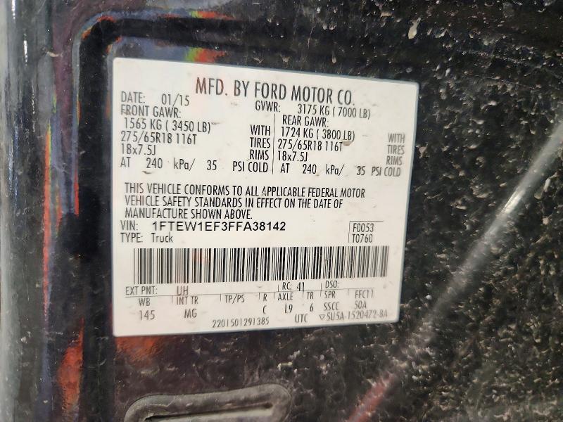 Продажа на аукционе авто 2015 Ford F150, vin: 1FTEW1EF3FFA38142, номер лота: 49563586