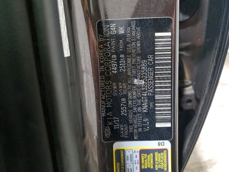Aukcja sprzedaży 2018 Kia Optima, vin: KNAGT4L32J5235889, numer aukcji: 50135376