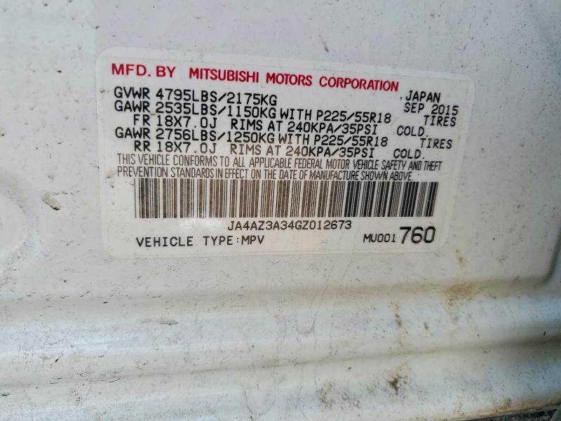 Aukcja sprzedaży 2016 Mitsubishi Outlander, vin: JA4AZ3A34GZ012673, numer aukcji: 49341346