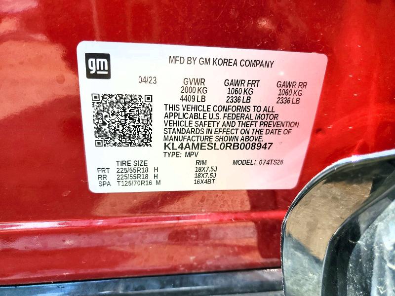 2024 Buick Encore Gx მანქანა იყიდება აუქციონზე, vin: KL4AMESL0RB008947, აუქციონის ნომერი: 51593476