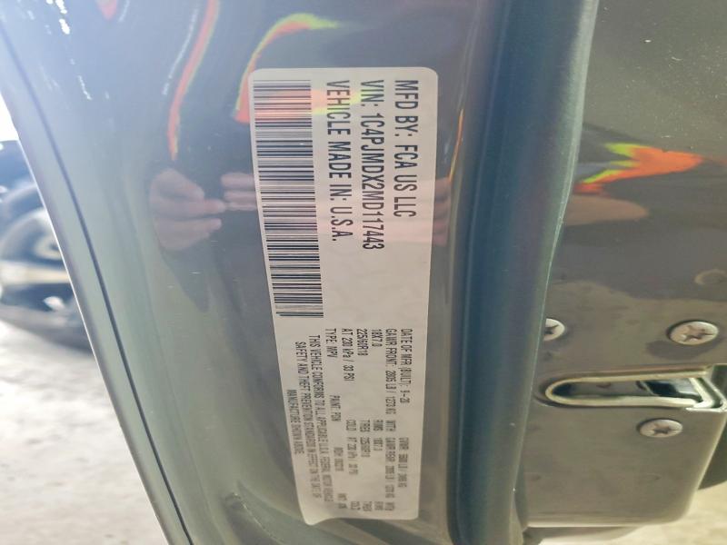 Продажа на аукционе авто 2021 Jeep Cherokee, vin: 1C4PJMDX2MD117443, номер лота: 49999146