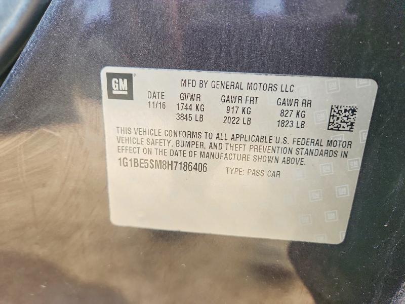 2017 Chevrolet Cruze მანქანა იყიდება აუქციონზე, vin: 1G1BE5SM8H7186406, აუქციონის ნომერი: 49683286