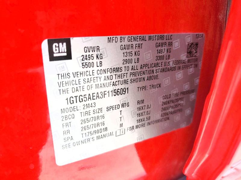 Aukcja sprzedaży 2015 Gmc Canyon, vin: 1GTG5AEA3F1156091, numer aukcji: 49019666