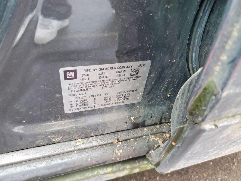 52128786 :رقم المزاد ، KL4CJASBXGB672817 vin ، 2016 Buick Encore مزاد بيع