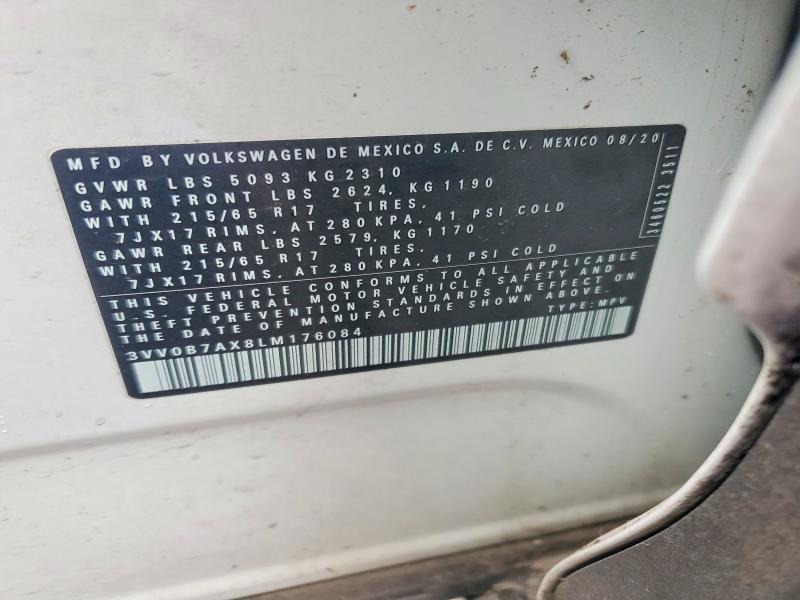 Продажа на аукционе авто 2020 Volkswagen Tiguan, vin: 3VV0B7AX8LM176084, номер лота: 50446436