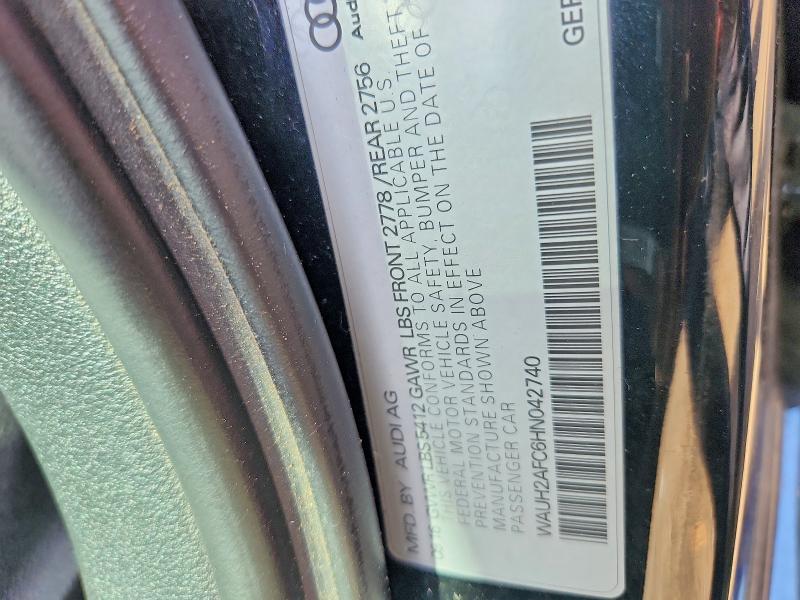 Продажа на аукционе авто 2017 Audi A6, vin: WAUH2AFC6HN042740, номер лота: 50507116