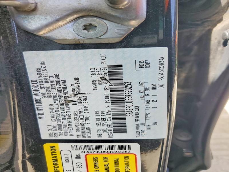 Aukcja sprzedaży 2014 Ford Fusion, vin: 3FA6P0LU5ER393253, numer aukcji: 48854126