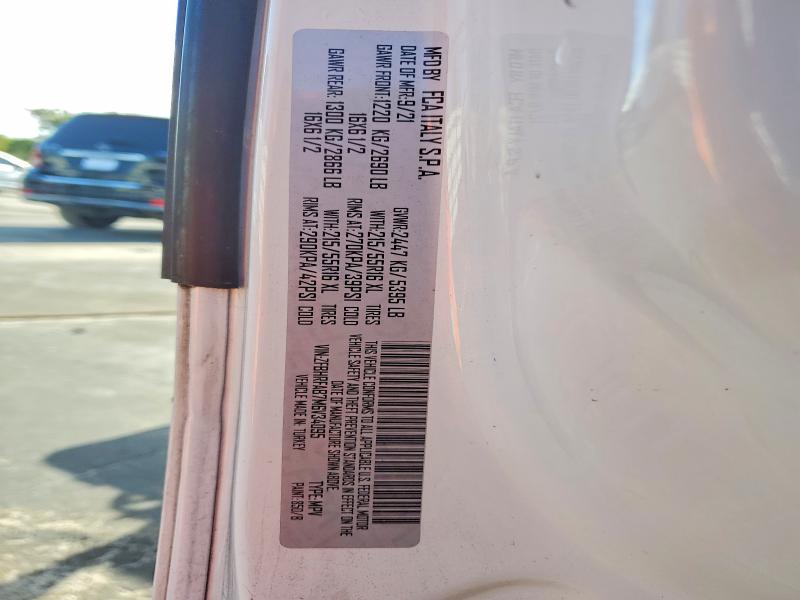 2021 Ram Promaster City მანქანა იყიდება აუქციონზე, vin: ZFBHRFAB7M6V34095, აუქციონის ნომერი: 49539856
