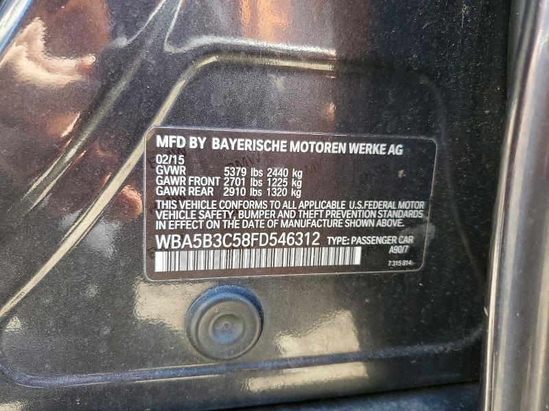 Aukcja sprzedaży 2015 Bmw 535, vin: WBA5B3C58FD546312, numer aukcji: 49141266