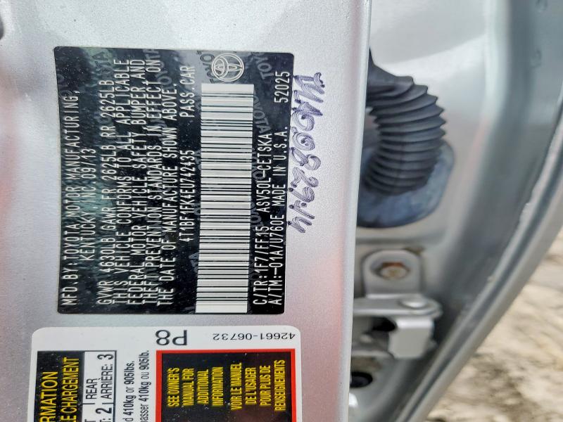 2014 Toyota Camry მანქანა იყიდება აუქციონზე, vin: 4T1BF1FK4EU742435, აუქციონის ნომერი: 51156696