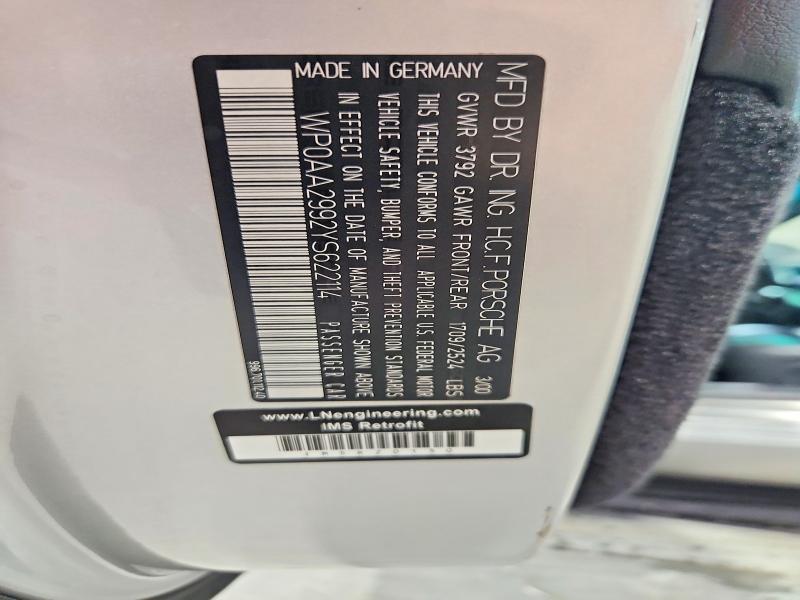Aukcja sprzedaży 2000 Porsche 911, vin: WP0AA2992YS622114, numer aukcji: 48268086
