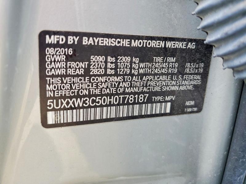 Продаж на аукціоні авто 2017 Bmw X4, vin: 5UXXW3C50H0T78187, номер лоту: 48222046