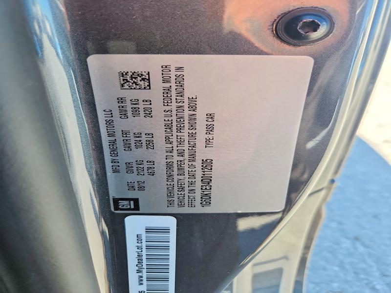 Aukcja sprzedaży 2013 Cadillac Cts, vin: 1G6DK1E34D0112605, numer aukcji: 49076476