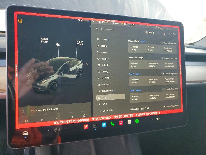 Aukcja sprzedaży 2021 Tesla Model Y, vin: 5YJYGDEF3MF266669, numer aukcji: 50882876