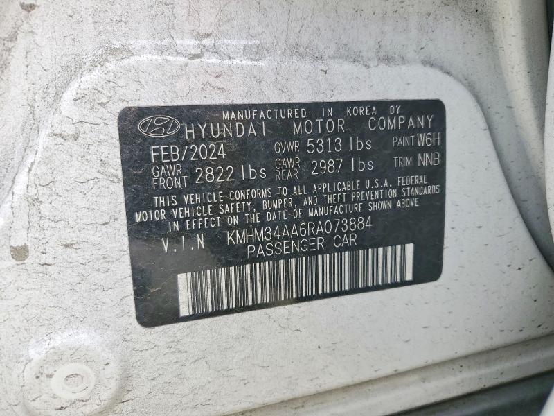 Aukcja sprzedaży 2024 Hyundai Ioniq 6, vin: KMHM34AA6RA073884, numer aukcji: 49477546
