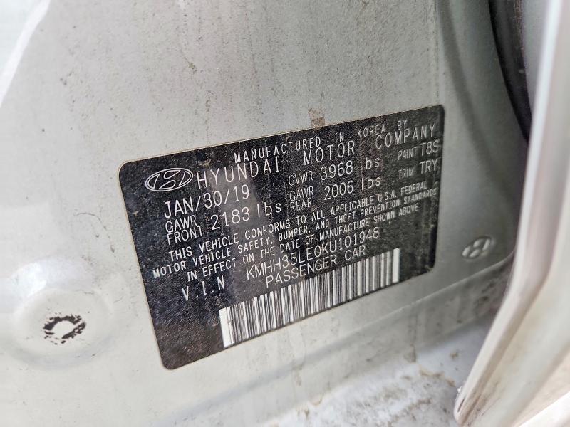 Продажа на аукционе авто 2019 Hyundai Elantra Gt, vin: KMHH35LE0KU101948, номер лота: 51821966