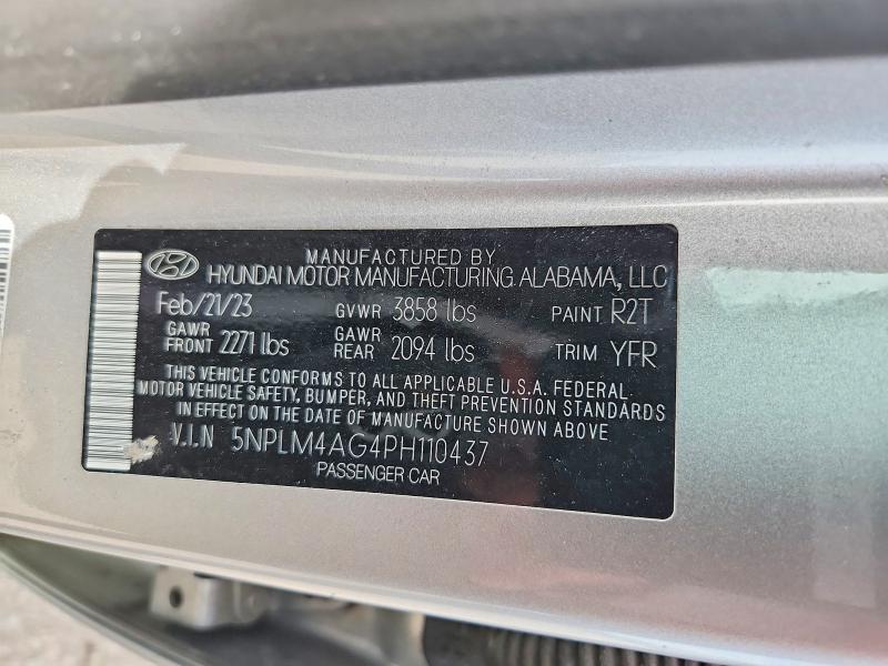 49973906 :رقم المزاد ، 5NPLM4AG4PH110437 vin ، 2023 Hyundai Elantra مزاد بيع