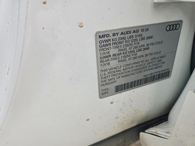 Aukcja sprzedaży 2025 Audi Q3, vin: WA1DECF37S1010120, numer aukcji: 51152986