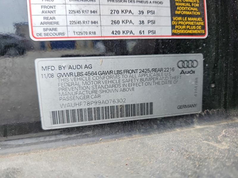 Продаж на аукціоні авто 2009 Audi A3, vin: WAUHF78P99A076302, номер лоту: 50351096
