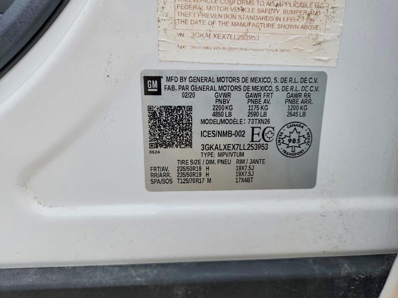 Aukcja sprzedaży 2020 Gmc Terrain, vin: 3GKALXEX7LL253953, numer aukcji: 48599016