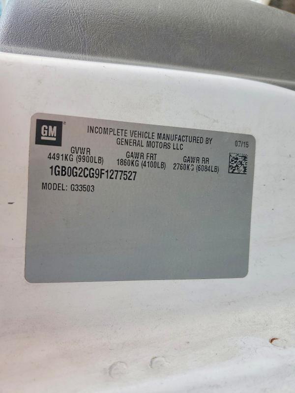 Aukcja sprzedaży 2015 Chev Express G3500, vin: 1GB0G2CG9F1277527, numer aukcji: 49464786