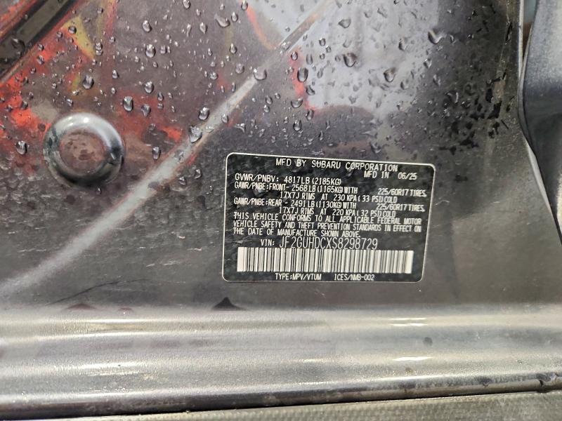 2025 Subaru Crosstrek მანქანა იყიდება აუქციონზე, vin: JF2GUHDCXS8298729, აუქციონის ნომერი: 48698596