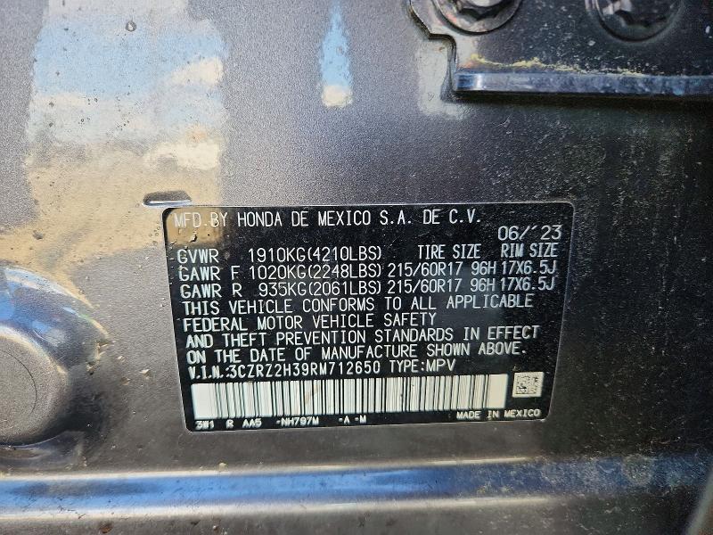 Aukcja sprzedaży 2024 Honda Hr-v, vin: 3CZRZ2H39RM712650, numer aukcji: 49177716