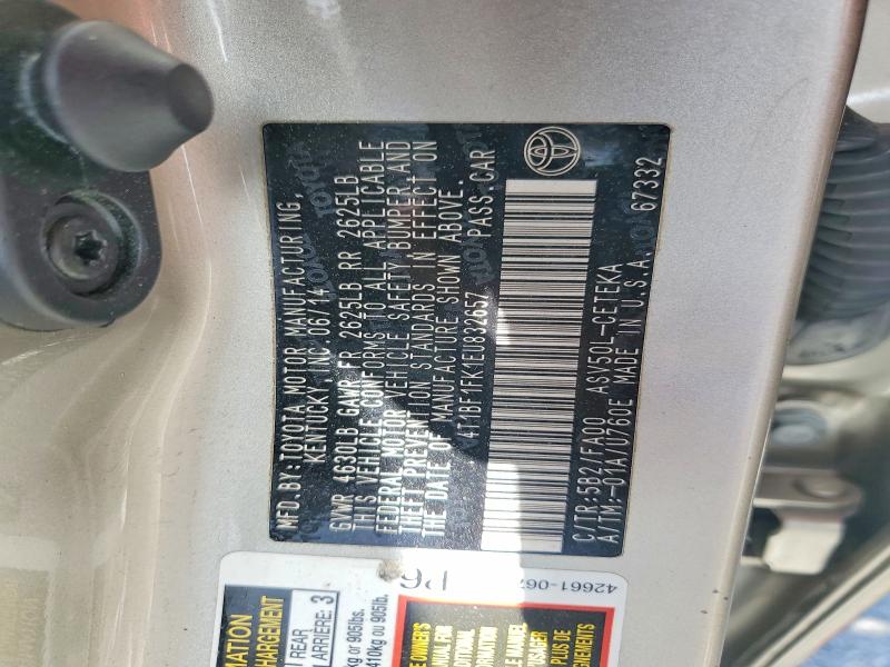 Aukcja sprzedaży 2014 Toyota Camry, vin: 4T1BF1FK1EU832657, numer aukcji: 48789496