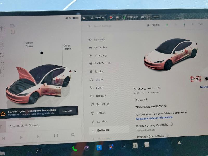 49780806 :رقم المزاد ، 5YJ3E1EA5SF009920 vin ، 2025 Tesla Model 3 مزاد بيع