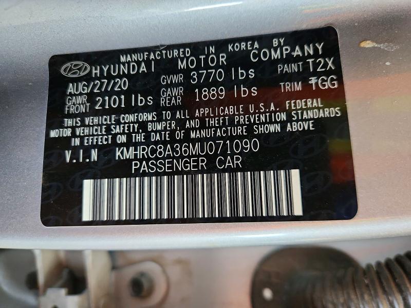 Aukcja sprzedaży 2021 Hyundai Venue, vin: KMHRC8A36MU071090, numer aukcji: 50499646