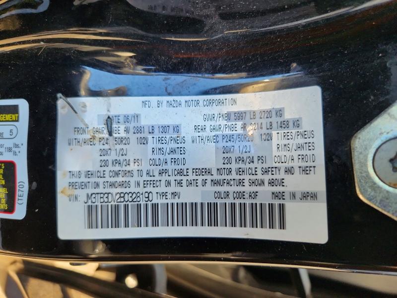 Aukcja sprzedaży 2011 Mazda Cx-9, vin: JM3TB3DV2B0328190, numer aukcji: 49733156
