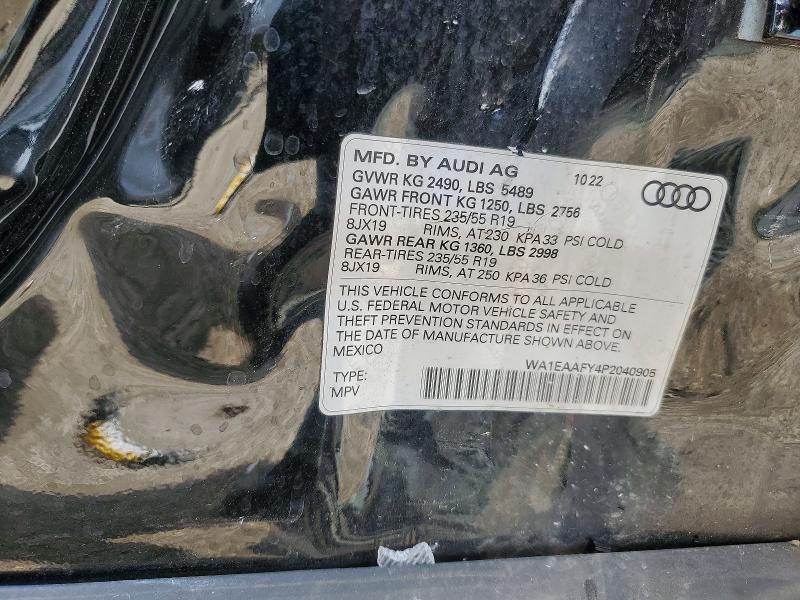 Aukcja sprzedaży 2023 Audi Q5, vin: WA1EAAFY4P2040905, numer aukcji: 51984066