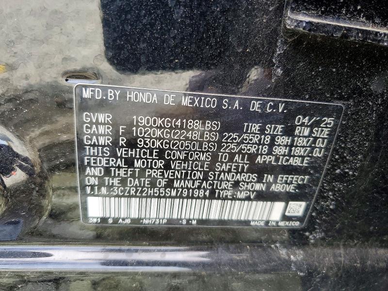 Продажа на аукционе авто 2025 Honda Hr-v, vin: 3CZRZ2H55SM791984, номер лота: 48598336