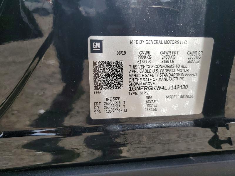 Aukcja sprzedaży 2020 Chevrolet Traverse, vin: 1GNERGKW4LJ142430, numer aukcji: 49335806