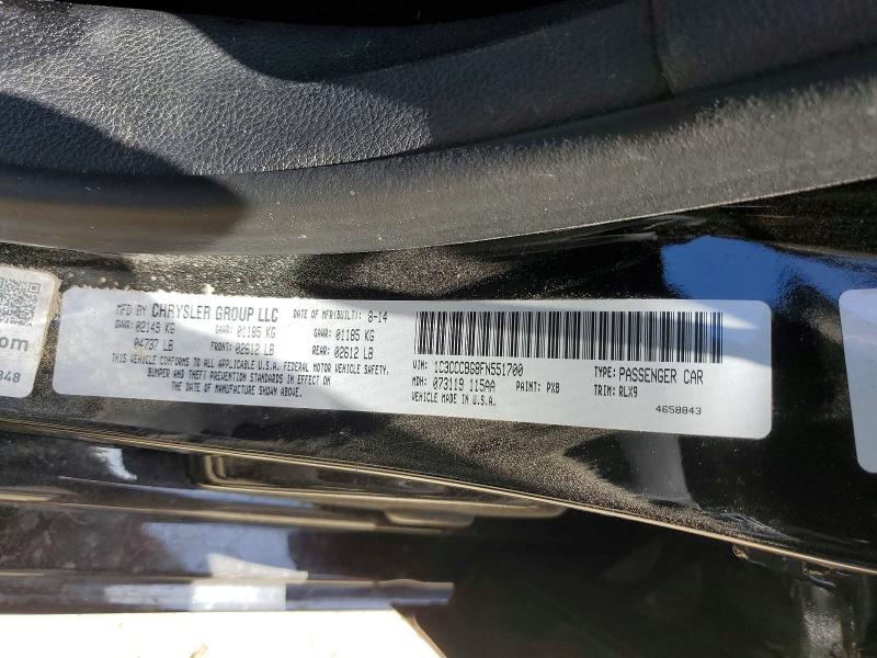 Aukcja sprzedaży 2015 Chrysler 200, vin: 1C3CCCBG8FN551700, numer aukcji: 51671326