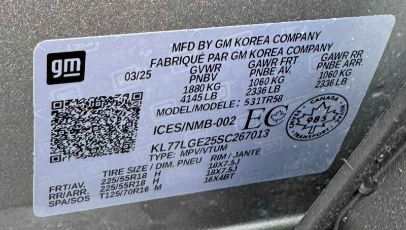 Продаж на аукціоні авто 2025 Chevrolet Trax, vin: KL77LGE25SC267013, номер лоту: 48951436