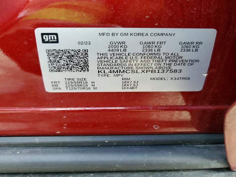50745166 :رقم المزاد ، KL4MMCSLXPB137583 vin ، 2023 Buick Encore Gx مزاد بيع
