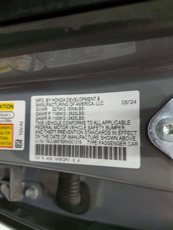 48606026 :رقم المزاد ، 19UUB6F59RA001318 vin ، 2024 Acura Tlx مزاد بيع