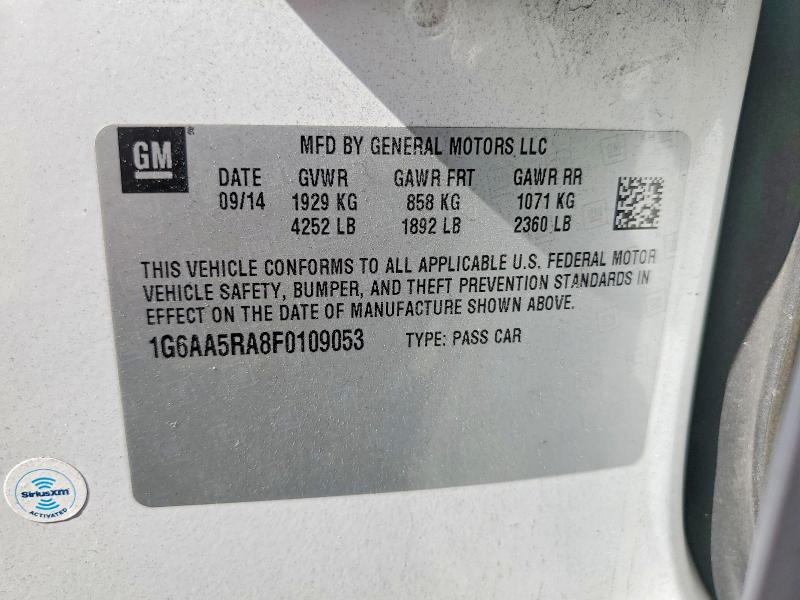 Aukcja sprzedaży 2015 Cadillac Ats, vin: 1G6AA5RA8F0109053, numer aukcji: 49957546