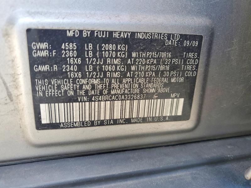 Продаж на аукціоні авто 2010 Subaru Outback, vin: 4S4BRCAC0A3326837, номер лоту: 49261626